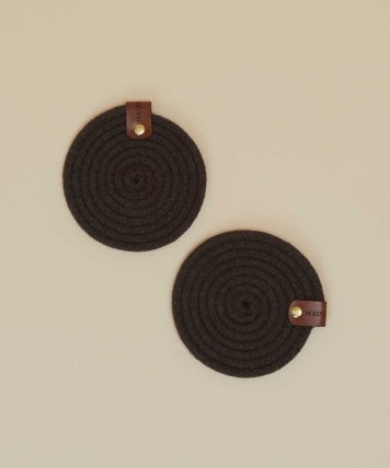 Maisonette - قاعدة أكواب من قطعتين – 11 سم – لون القهوة