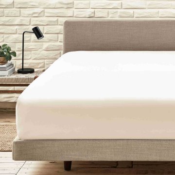 Maisonette - ملاءة سرير محبوكة باللون البني الفاتح