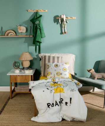 Maisonette - طقم سرير للأطفال من ROAR مقاس 100×150 أبيض