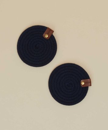 Maisonette - 2-Piece Coaster – 11 cm – Navy Blue