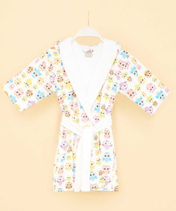 Maisonette - BABY OWL CHILDREN'S BATHROBE