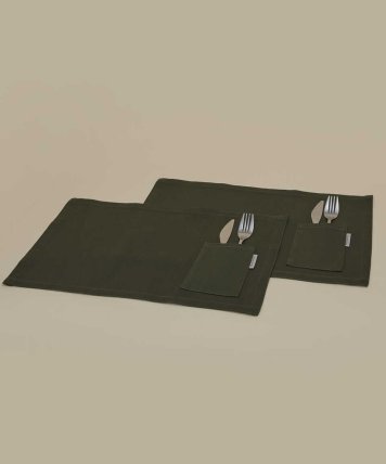 Maisonette - DENIM COLLECTION 2-PIECE AMERICAN SERVICE 30X45 GREEN