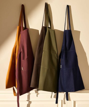 Maisonette - DENIM COLLECTION KITCHEN APRON 60X80 BROWN