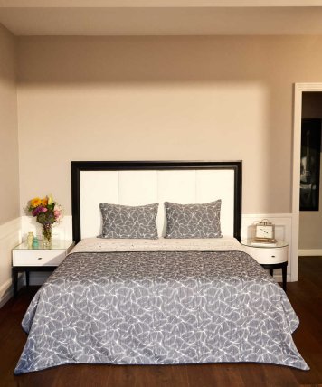 Maisonette - Jacquard Double-Sided Bedspread Set Navy Blue