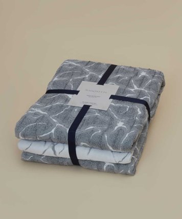 Maisonette - Jacquard Double-Sided Bedspread Set Dark Gray