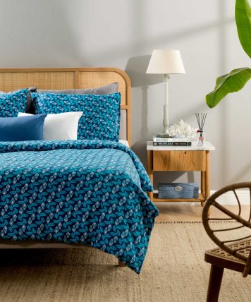 Maisonette - FLEUR DUVET COVER SET BLUE-BLUE