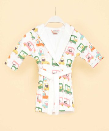 Maisonette - FUNNY CAR CHILDREN'S BATHROBE