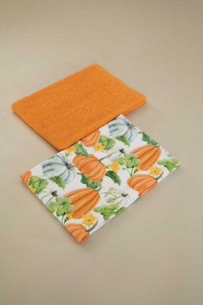 Maisonette - PUMPKIN 2-PIECE KITCHEN TOWEL