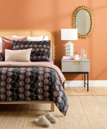 Maisonette - TIME DUVET COVER SET BLACK-BLACK