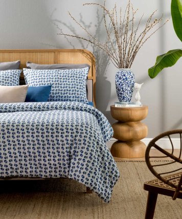 Maisonette - TULIP DUVET COVER SET BLUE-BLUE