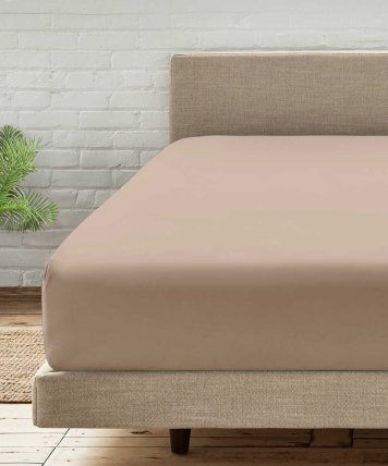Maisonette - WOVEN FITTED SHEET BEIGE