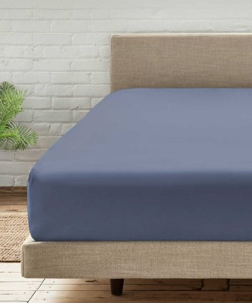 Maisonette - WOVEN FITTED SHEET BLUE