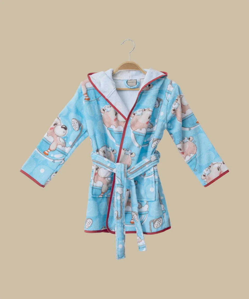 BUBBLEBEAR BORNOZ 4-6 BLUE-MAVI