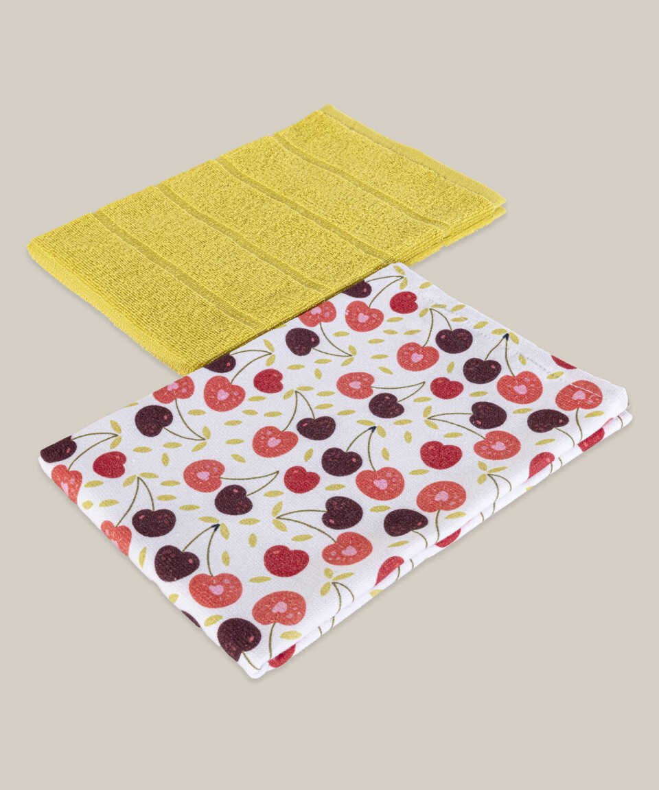 CHERRY 2'Lİ MUTFAK HAVLUSU - 1