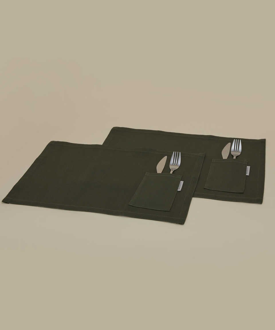 DENİM COLLECTION 2'Lİ AMERİKAN SERVİS 30X45 YEŞİL - 1