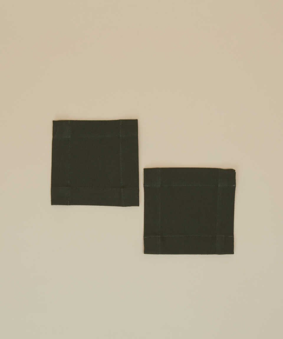 DENİM COLLECTION 2'Lİ BARDAK ALTLIĞI 15X15 YEŞİL - 1