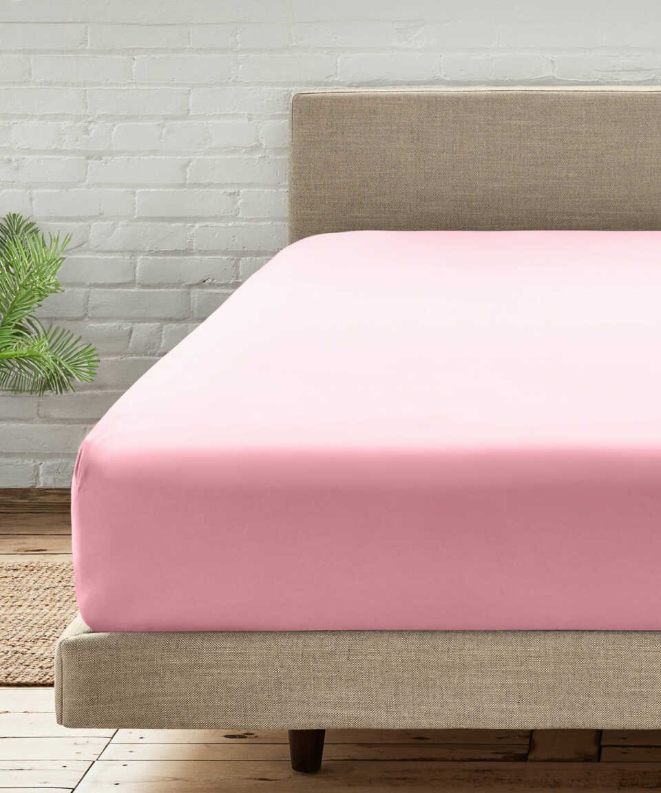 DOKUMA LASTİKLİ ÇARŞAF PEMBE - 1