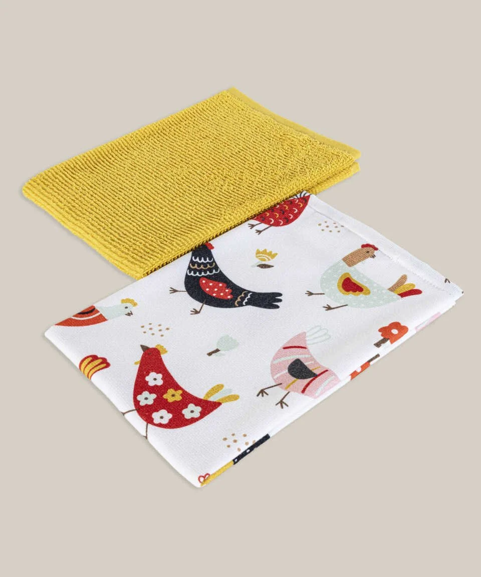 CHICK 2-PACK KITCHEN TOWELS