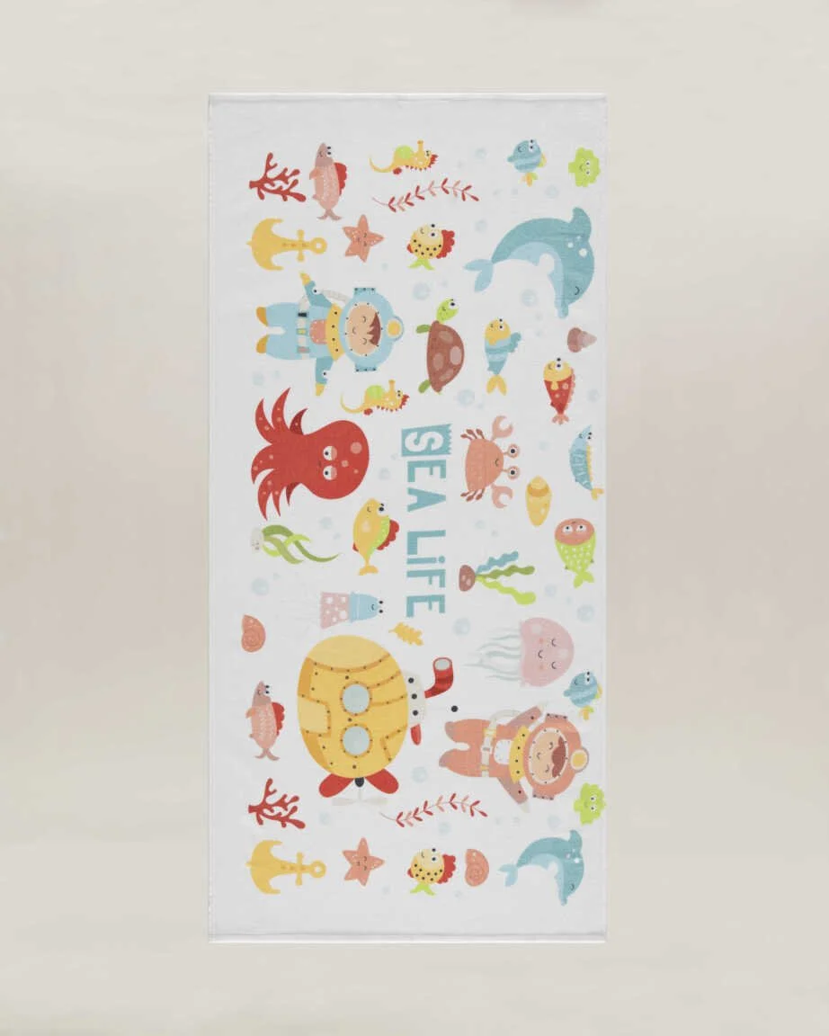 SEA LIFE BEACH TOWEL 75X150 MULTI