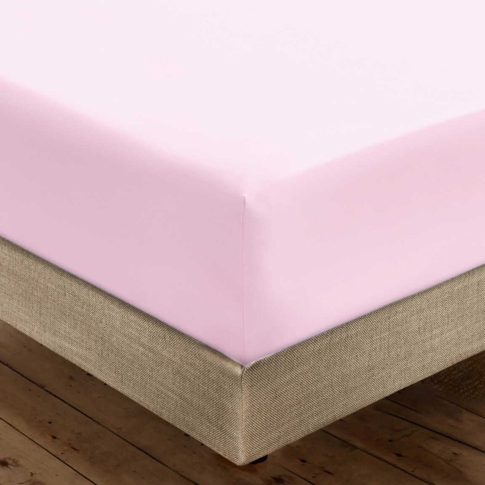 ÖRME LASTİKLİ ÇARŞAF PUDRA PEMBE - 2
