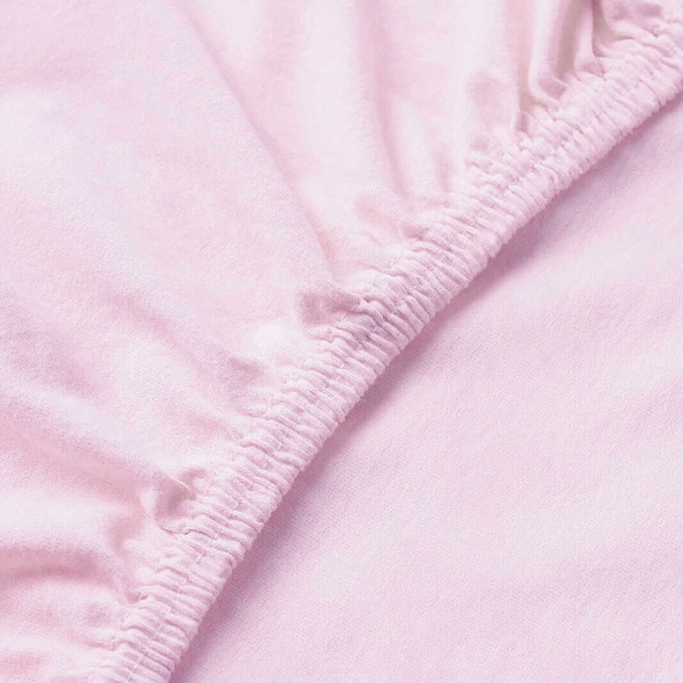ÖRME LASTİKLİ ÇARŞAF PUDRA PEMBE - 3